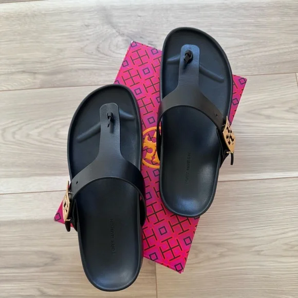 ☀️NEW☀️ Tory Burch Mellow Sandals Black 8